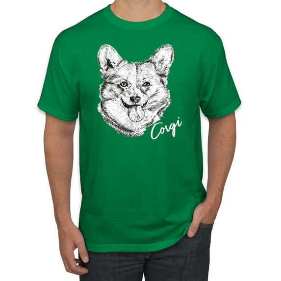 Cute Corgi Dog Lover Pet Owner Animal Lover Graphic T-Shirt, Kelly, 5XL
