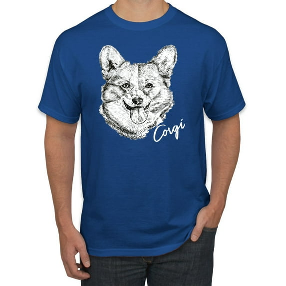 Cute Corgi Dog Lover Pet Owner Animal Lover Graphic T-Shirt, Royal, 3XL