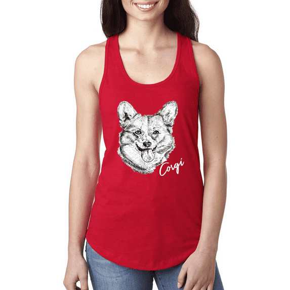 Cute Corgi Dog Lover Pet Owner Animal Lover Ladies Racerback Tank Top