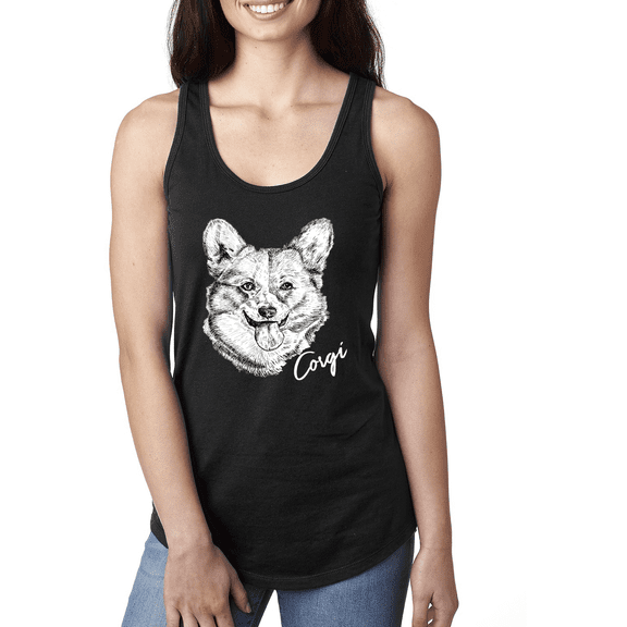 Cute Corgi Dog Lover Pet Owner Animal Lover Ladies Racerback Tank Top