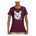 thumbnail image 1 of Cute Corgi Dog Lover Pet Owner Animal Lover Womens Graphic T-Shirt, Maroon, Medium, 1 of 4