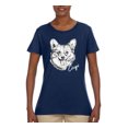 thumbnail image 1 of Cute Corgi Dog Lover Pet Owner Animal Lover Womens Graphic T-Shirt, Navy, Medium, 1 of 4