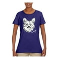 thumbnail image 1 of Cute Corgi Dog Lover Pet Owner Animal Lover Womens Graphic T-Shirt, Purple, Large, 1 of 4
