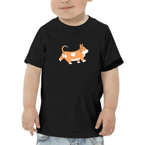 Cute Corgi Dog Walking T-Shirt Toddler -Image by Shutterstock,  2 Toddler