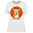 thumbnail image 1 of Cute Corgi Eating Ramen/ T-Shirt Women -Image by Shutterstock, Female x-Large, 1 of 2