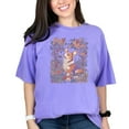 thumbnail image 1 of Cute Corgi in Floral Garden Design T-Shirt, Adorable Dog Lovers Tee, Unique Gift for Pet Lovers, Nature Inspired Graphic Tee Shirt, Violet Comfort Colors T-Shirt, Large, 1 of 1