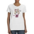 thumbnail image 1 of Cute Corgi In Cappuchino   T-Shirt Women -Image by Shutterstock, Female 4X-Large, 1 of 4