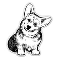 thumbnail image 1 of Cute Corgi Ink Drawing - 5" Vinyl Sticker - For Car Laptop I-Pad - Waterproof Decal, 1 of 1