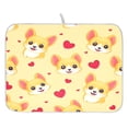 thumbnail image 1 of Cute Corgi Love Pattern Drying Dish Mat Quick Drying Absorbent Soft Durable for Kitchen 18" x 24", 1 of 10
