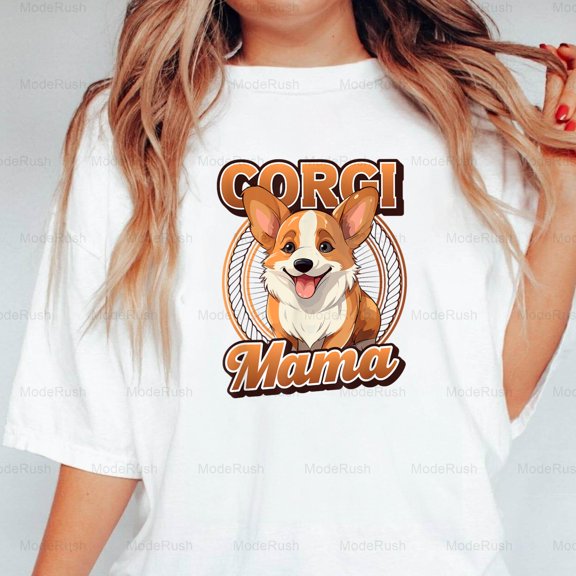 Cute Corgi Mom Pembroke Welsh Dog Mama Pet Owner Lover Gift New Unisex T-Shirt, up to size 5XL