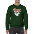 thumbnail image 1 of Cute Corgi Peeking Through Sweatshirt Men -Image by Shutterstock, Male 4X-Large, 1 of 4