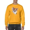 thumbnail image 1 of Cute Corgi Peeking Through Sweatshirt Men -Image by Shutterstock, Male Small, 1 of 4