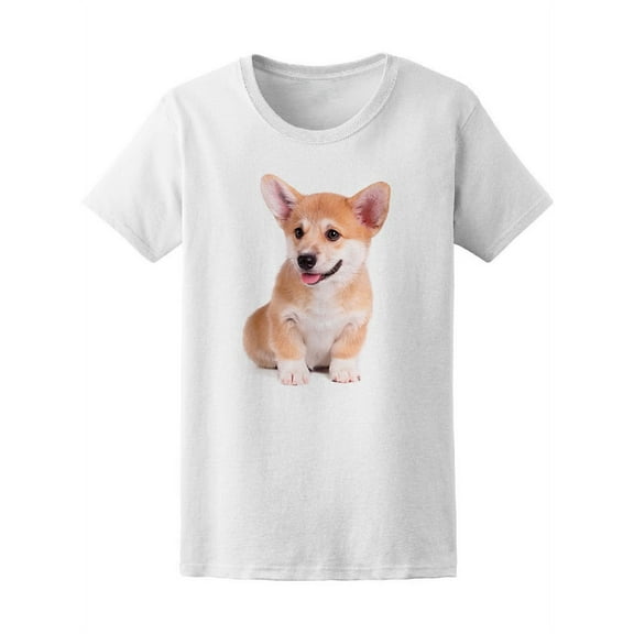 Cute Corgi Pembroke Puppy T-Shirt Women -Image by Shutterstock, Female XX-Large