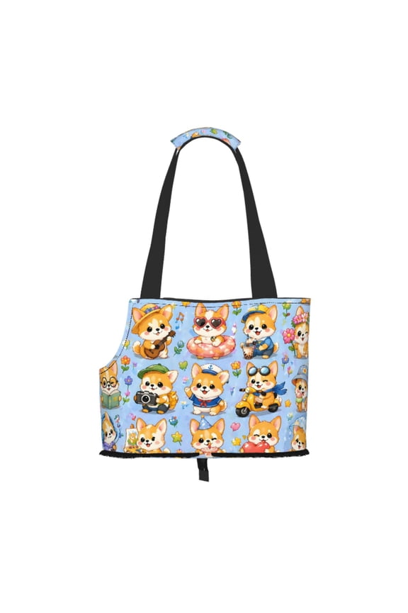 Cute Corgi Pet Tote Bag Lightweight Shoulder Bag for Shopping and Travel