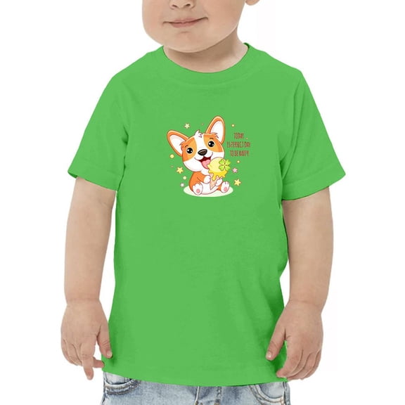 Cute Corgi Puppy W Ice Cream T-Shirt Toddler -Image by Shutterstock,  3 Toddler