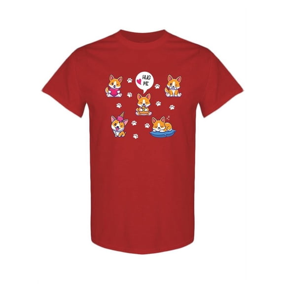 Cute Corgi Reactions T-Shirt Women -SPIdeals Designs, Female Medium