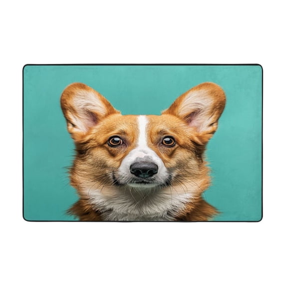 Cute Corgi Rugs Washable Cover Floor Rug Carpets Bathroom Decorations For Kitchen Bedroom Indoor 72"X48"