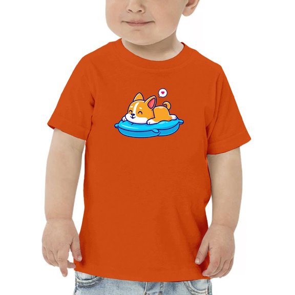 Cute Corgi Sleeping On Pillow T-Shirt Toddler -Image by Shutterstock, 2 Toddler