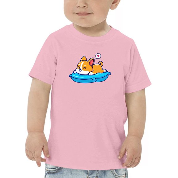 Cute Corgi Sleeping On Pillow T-Shirt Toddler -Image by Shutterstock,  4 Toddler