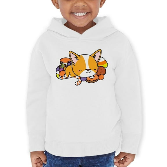 Cute Corgie W Candies Hoodie Toddler -Image by Shutterstock, 2 Toddler