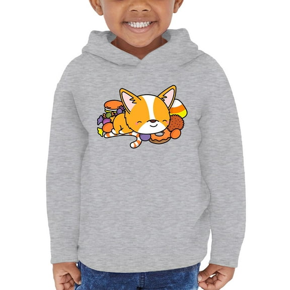 Cute Corgie W Candies Hoodie Toddler -Image by Shutterstock,  5 Toddler