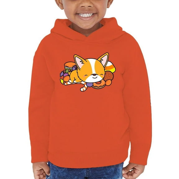 Cute Corgie W Candies Hoodie Toddler -Image by Shutterstock,  5 Toddler