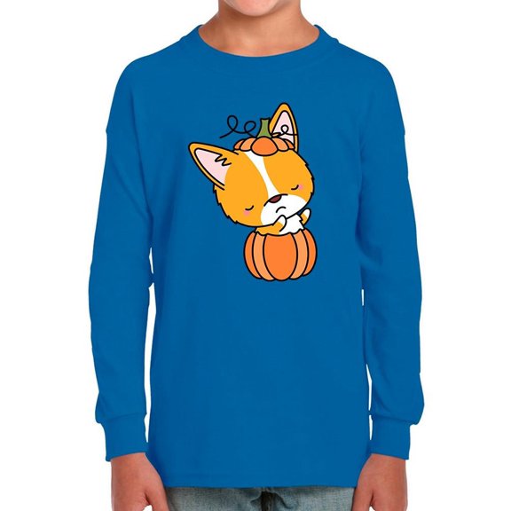 Cute Corgie W Pumpkin Costume Long Sleeve Toddler -Image by Shutterstock,  3 Toddler