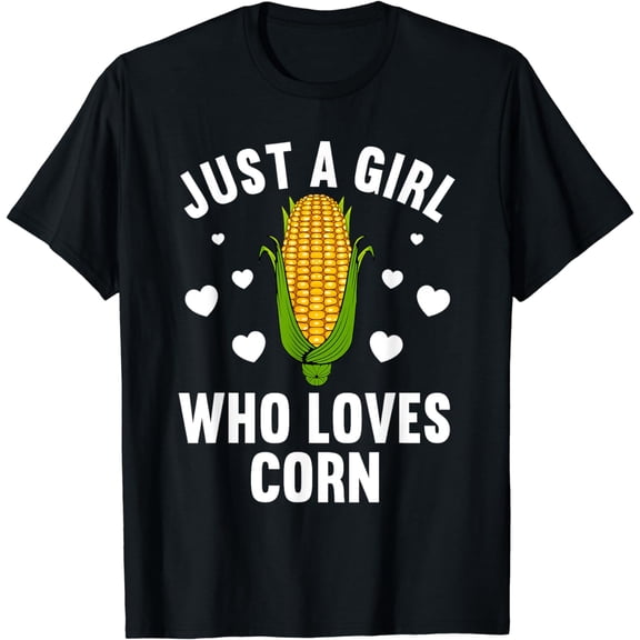 Cute Corn Art For Women Girls Kids Kernel Corn Cob Lovers T-Shirt