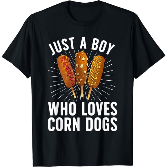 Cute Corn Dog Design For Men Boys Kids Sausage Corndog Lover T-Shirt