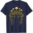 thumbnail image 1 of Cute Cottagecore Aesthetic Cat Mushroom Unisex T-Shirt for Men Women Kids Toddler,Navy Color,Size 3T, 1 of 5