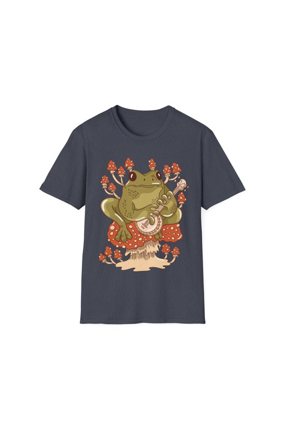 Cute Cottagecore Aesthetic Frog Mushroom Banjo Lover Novelty