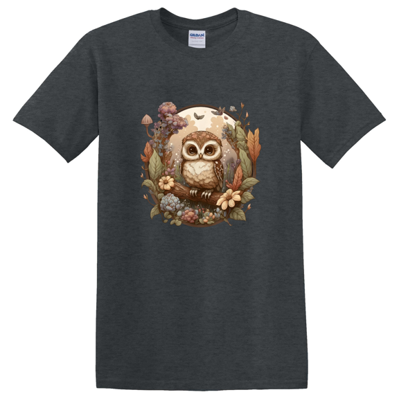 Cute Cottagecore Floral Owl Aesthetic Girls Women Graphic T-shirt