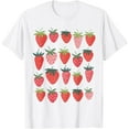thumbnail image 1 of Cute Cottagecore Kawaii Strawberry Aesthetic Strawberries T-ShirtMen's and women's pure cotton short-sleeved shirts, 1 of 7