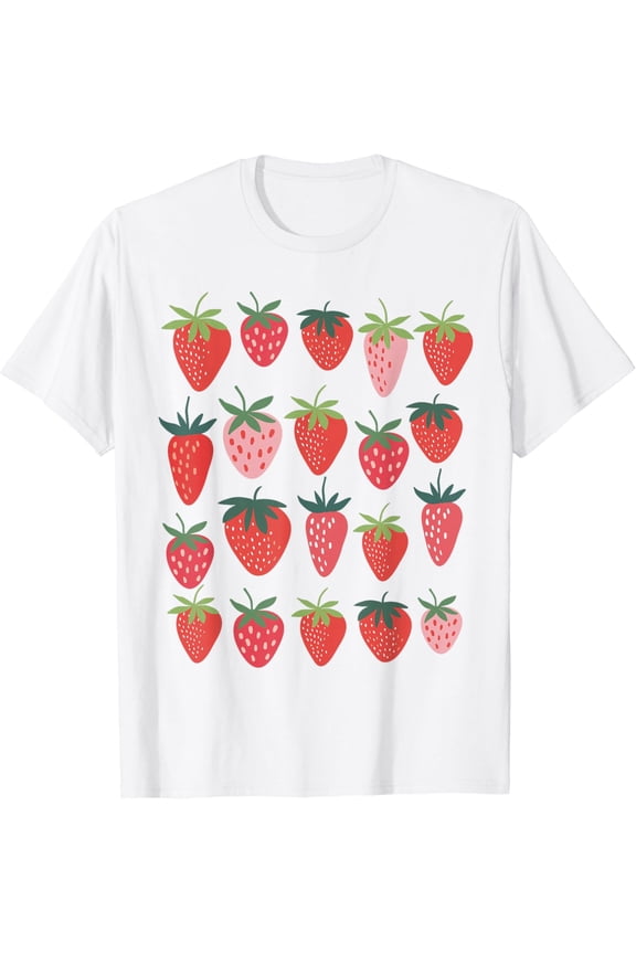 Cute Cottagecore Kawaii Strawberry Aesthetic Strawberries T-Shirt