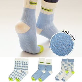Vive Non-Slip Hospital Socks (6 Pairs) - Anti Skid Rubber Grip, Yoga For  Men, Women 