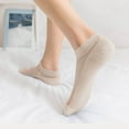 thumbnail image 1 of Cute Cotton Socks for Women, Women's Solid Color Shallow Mouth Socks Ventilate Sweat Absorbing Socks New Cotton Cozy Casual Socks for Women Style B-87 Khaki One Size, 1 of 5