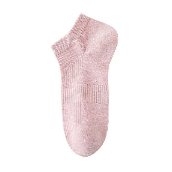 Cute Cotton Socks for Women New Women's Thin Comfortable and Breathable Solid Color Short Casual Socks Style B-76 Pinky One Size