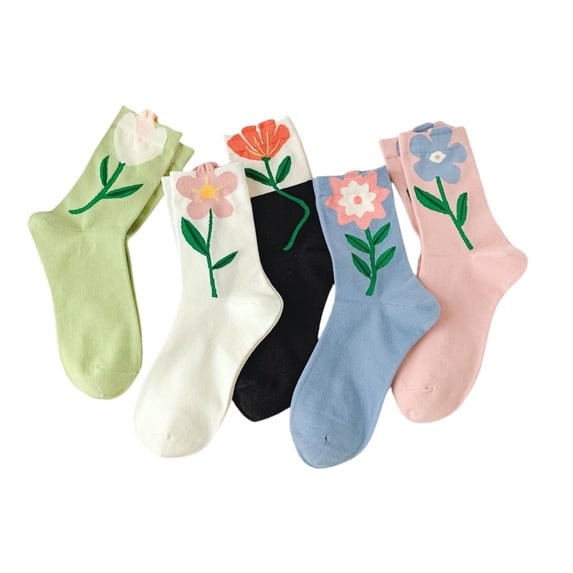 Cute Cotton Socks for Women and Girls Novelty Ankle Athletics Sock 5 Pairs
