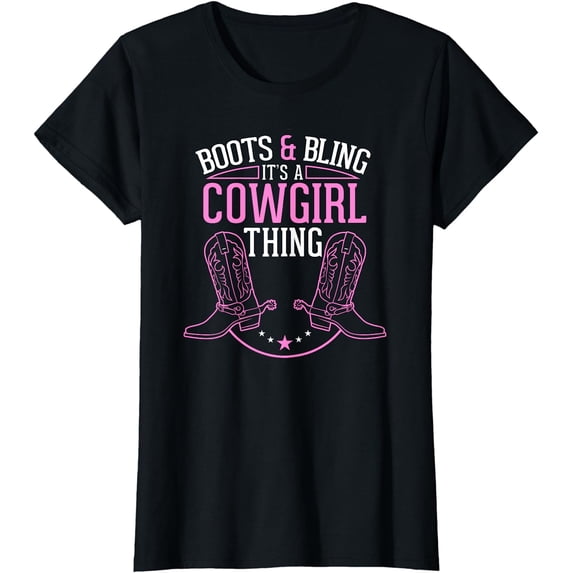 Cute Country Girl Boots Bling it's a cowgirl thing T-Shirt
