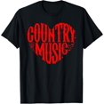 thumbnail image 1 of Cute Country Music Art For Men Women Concert Country Music T-Shirt men and women can wear, black, white, gifts, 1 of 4