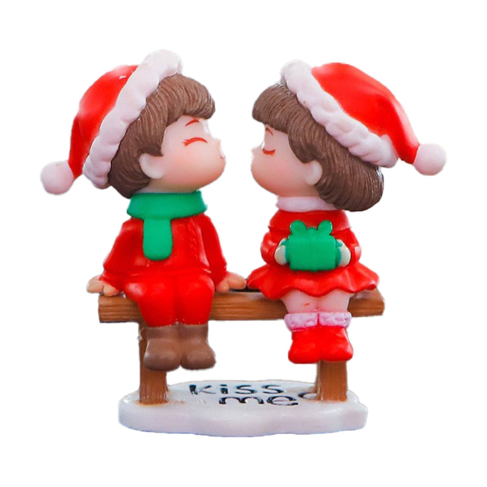 Cute Couple Car Accessories Red Cute Doll Resin Girl And Boy
