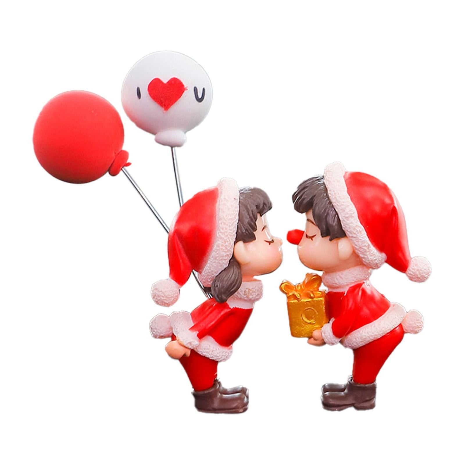 Cute Couple Car Accessories Red Cute Doll Resin Girl And Boy