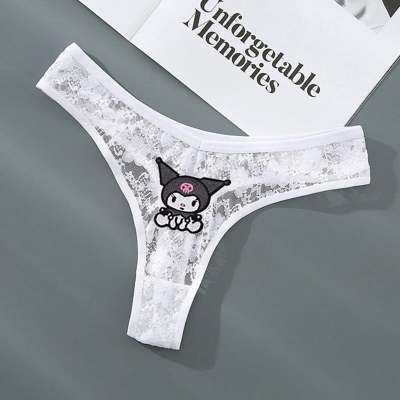 Cute Couple Underwear Hello Kitty Women Lace Underwear Head Thong Sexy