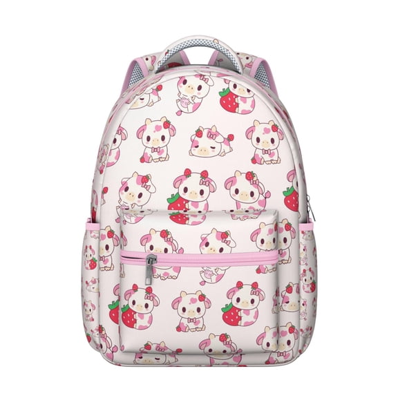 Cute Cow Backpack for Student Durable Waterproof School Bag with Black and White Cow Print, Adjustable Straps, Breathable Padding, Large Capacity for School, Travel & Outdoor Use