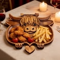 thumbnail image 1 of Cute Cow Charcuterie Board Wooden Serving Platter Kitchen Utensils Gadgets, 1 of 6