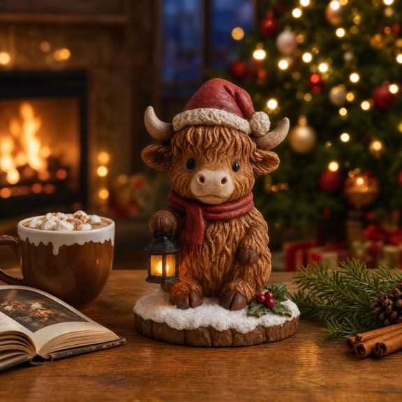 Cute Cow Christmas Tree Light Up Figurine, Festive Holiday Decoration for Home Yard Indoor Outdoor Display, Adorable Farm Animal Ornament with Warm Glow, Seasonal Decor Gift Idea for Family ===