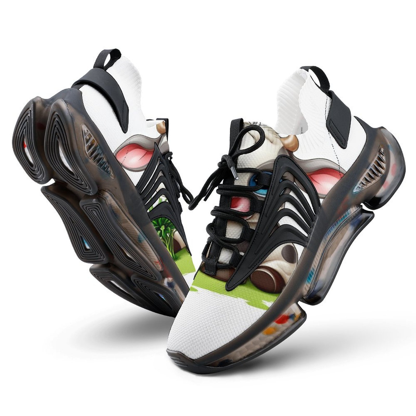 Cute Cow Eating Grass Walking Shoes for Men Woman Lightweight Tennis ... - Claw Elasticity Issue Eating Grass Multiple