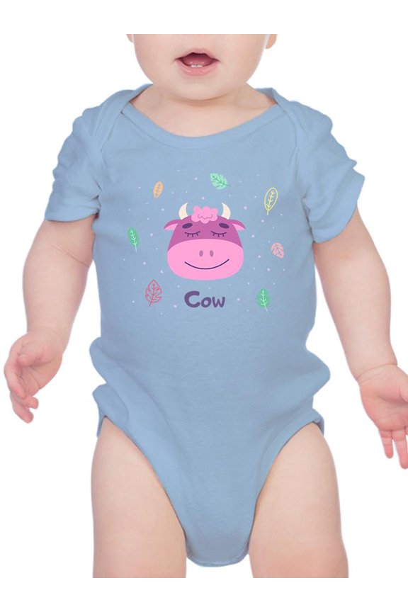 Cute Cow Face Bodysuit Infant -Image by Shutterstock,  12 Months