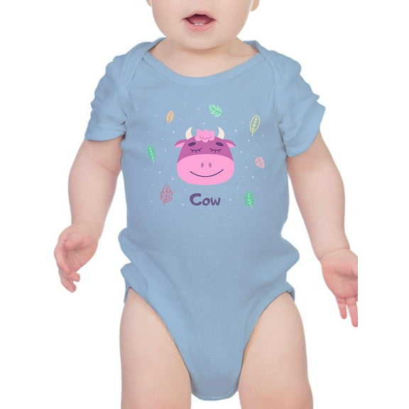 Cute Cow Face Bodysuit Infant -Image by Shutterstock, 12 Months