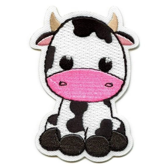 Cute Cow Patch Embroidered Iron On